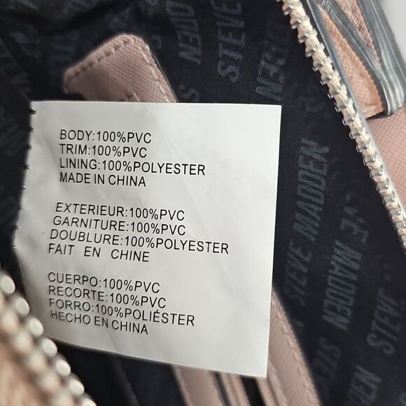 Steve Madden - Handbag Satchel Two Way Multiple Compartments - Baby Pink - Picture 13 of 13